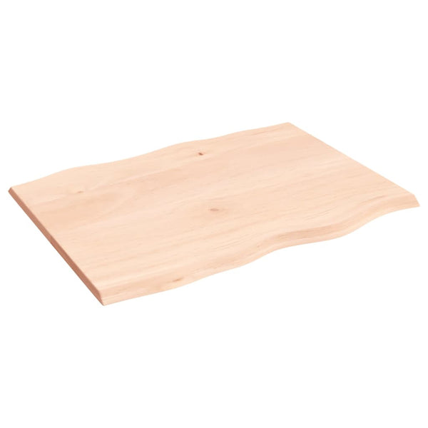 Tischplatte Eiche 80x60 cm Massivholz Baumkante