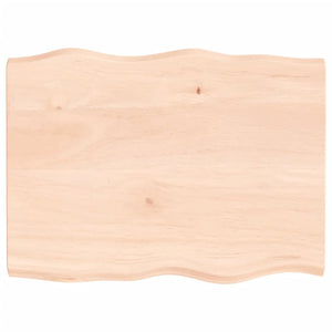 Massivholz Tischplatte 80x60 cm Baumkante