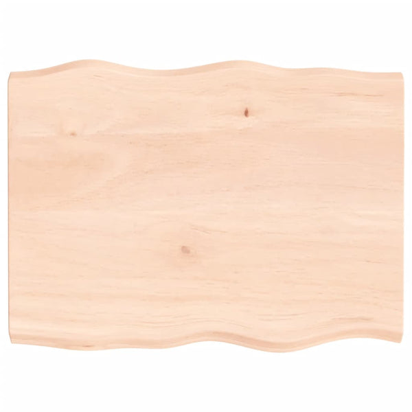 Massivholz Tischplatte 80x60 cm Baumkante