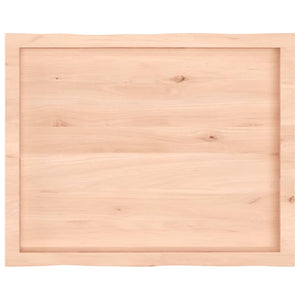 Massivholz Tischplatte 80x60 cm Baumkante