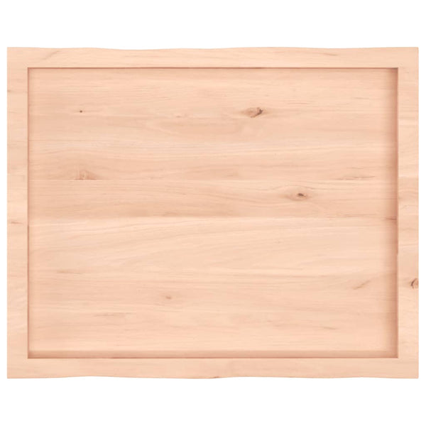 Massivholz Tischplatte 80x60 cm Baumkante