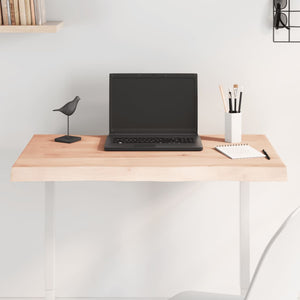 Massivholz Tischplatte 80x60 cm Baumkante