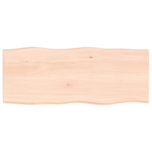 Eiche Tischplatte 100x40 cm, Massivholz Baumkante