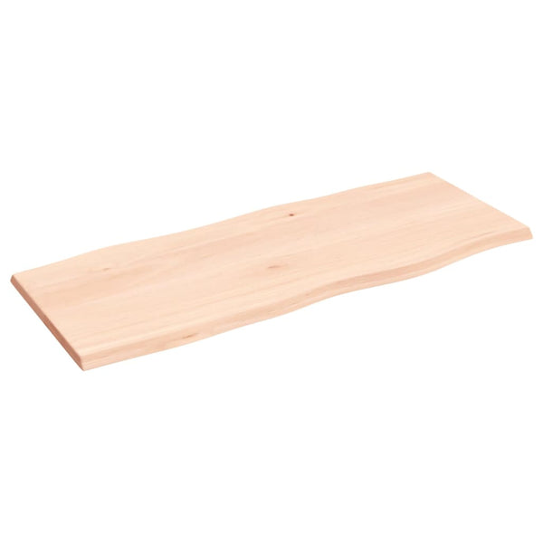 Eiche Tischplatte 100x40 cm, Massivholz Baumkante