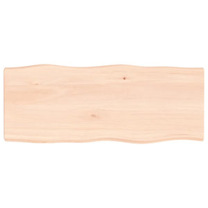Massivholz Tischplatte Eiche Baumkante 100x40 cm