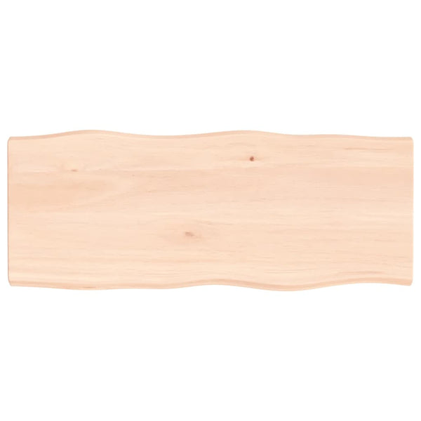 Massivholz Tischplatte Eiche Baumkante 100x40 cm