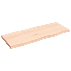Massivholz Tischplatte Eiche Baumkante 100x40 cm