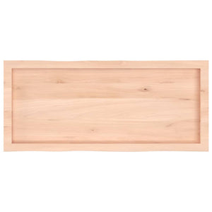 Massivholz Tischplatte Eiche Baumkante 100x40 cm