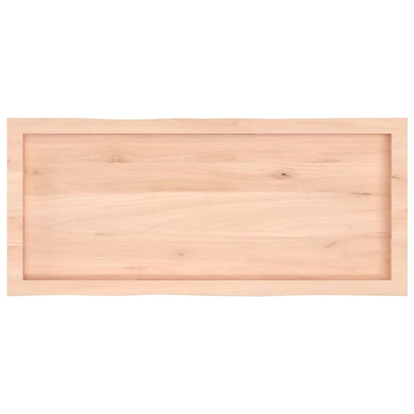 Massivholz Tischplatte Eiche Baumkante 100x40 cm