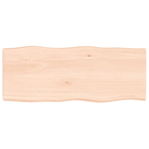 Massivholz Tischplatte Eiche 100x40 cm Baumkante