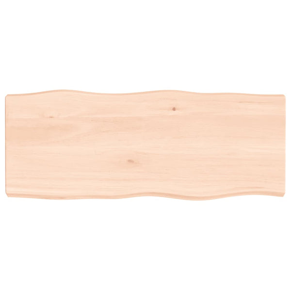 Massivholz Tischplatte Eiche 100x40 cm Baumkante