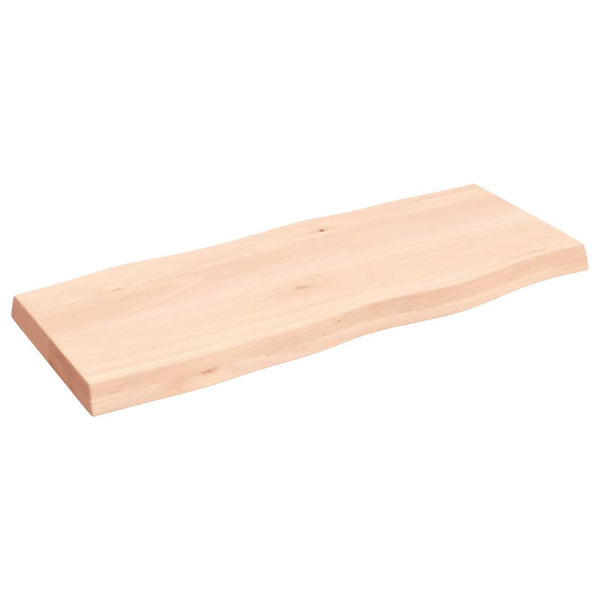 Massivholz Tischplatte Eiche 100x40 cm Baumkante