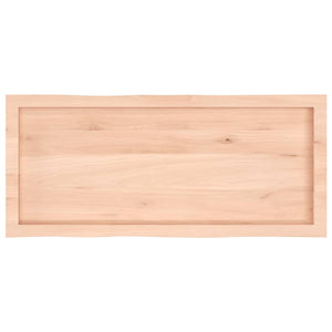 Massivholz Tischplatte Eiche 100x40 cm Baumkante