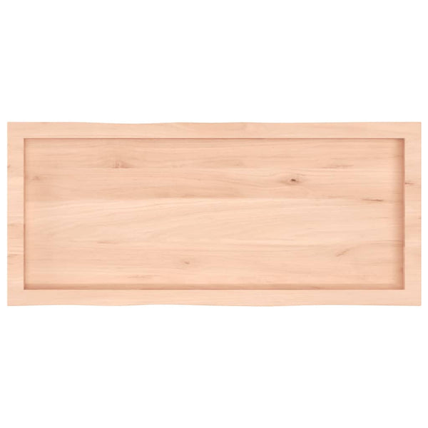 Massivholz Tischplatte Eiche 100x40 cm Baumkante
