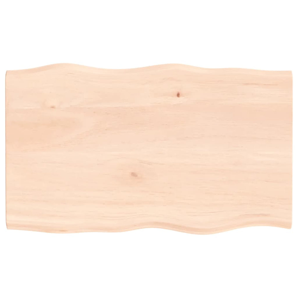 vidaXL Table Top 100x60x2 cm Solid Oak Untreated Live Edge