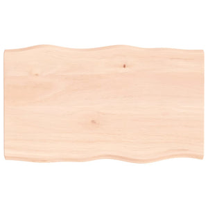 Massivholz Tischplatte Eiche Baumkante 100x60 cm