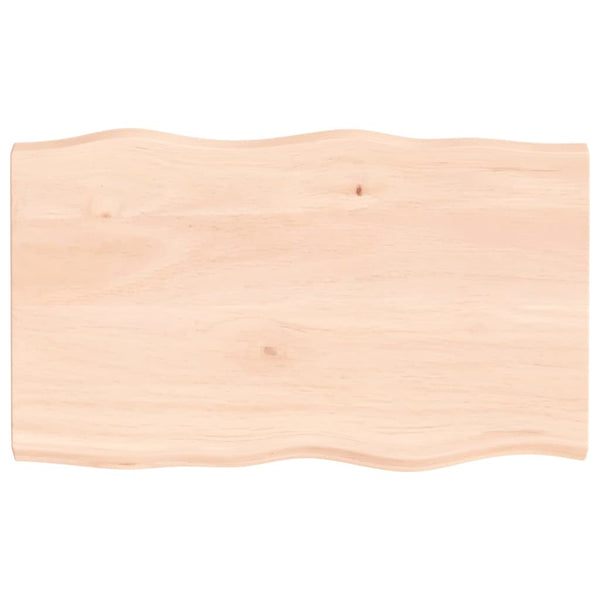 Massivholz Tischplatte Eiche Baumkante 100x60 cm
