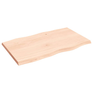 Massivholz Tischplatte Eiche Baumkante 100x60 cm