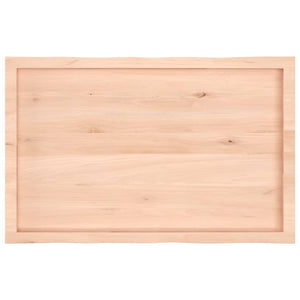 Massivholz Tischplatte Eiche Baumkante 100x60 cm