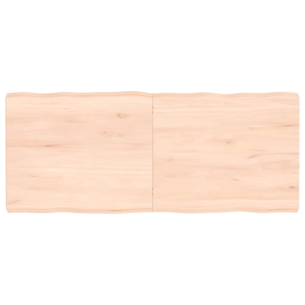 Massivholz Tischplatte Eiche 120x50 cm Baumkante