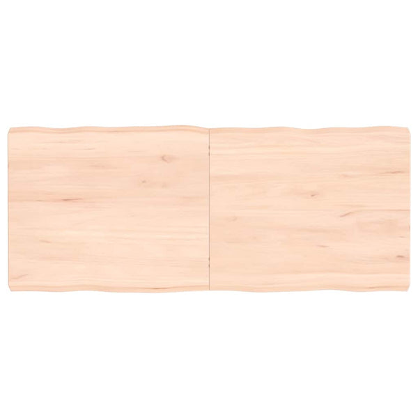 Massivholz Tischplatte Eiche 120x50 cm Baumkante