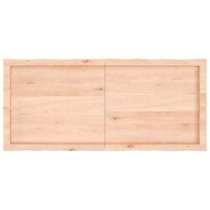 Massivholz Tischplatte Eiche 120x50 cm Baumkante