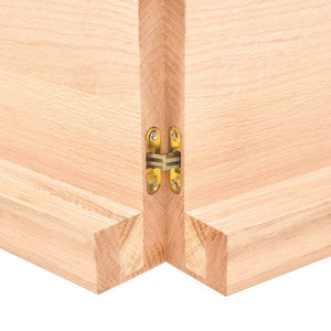 Massivholz Tischplatte Eiche 120x50 cm Baumkante