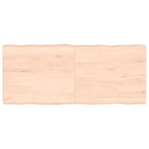 Massivholz Tischplatte 140x60 cm Baumkante