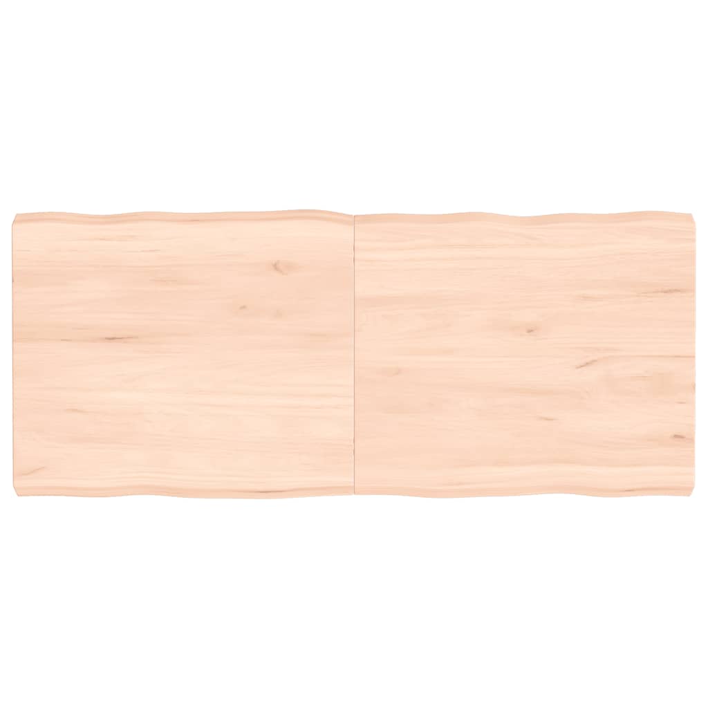 Massivholz Tischplatte 140x60 cm Baumkante