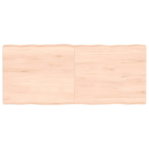 Massivholz Tischplatte 140x60 cm Baumkante