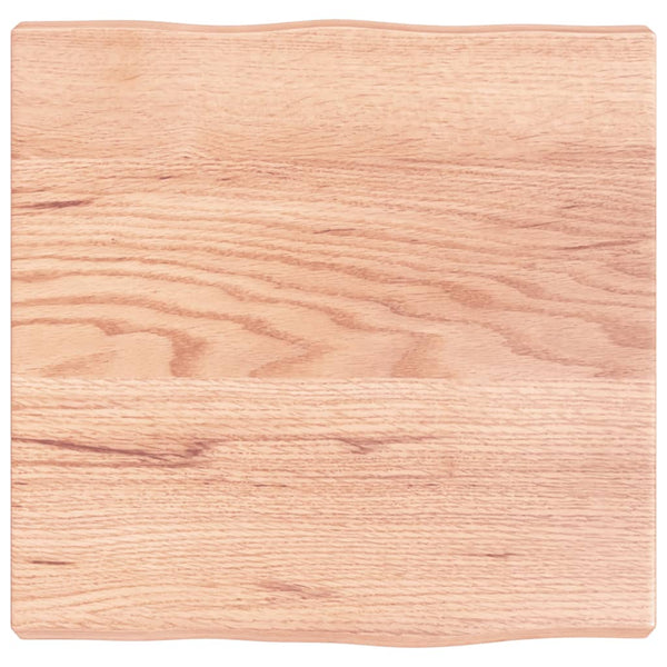 Massivholz Tischplatte Eiche 40x40 cm Baumkante