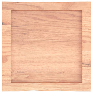 Massivholz Tischplatte Eiche 40x40 cm Baumkante