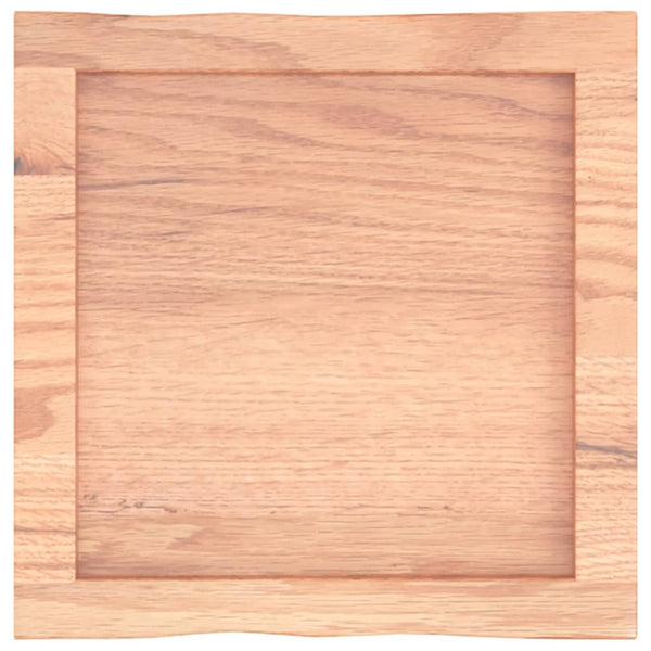 Massivholz Tischplatte Eiche 40x40 cm Baumkante