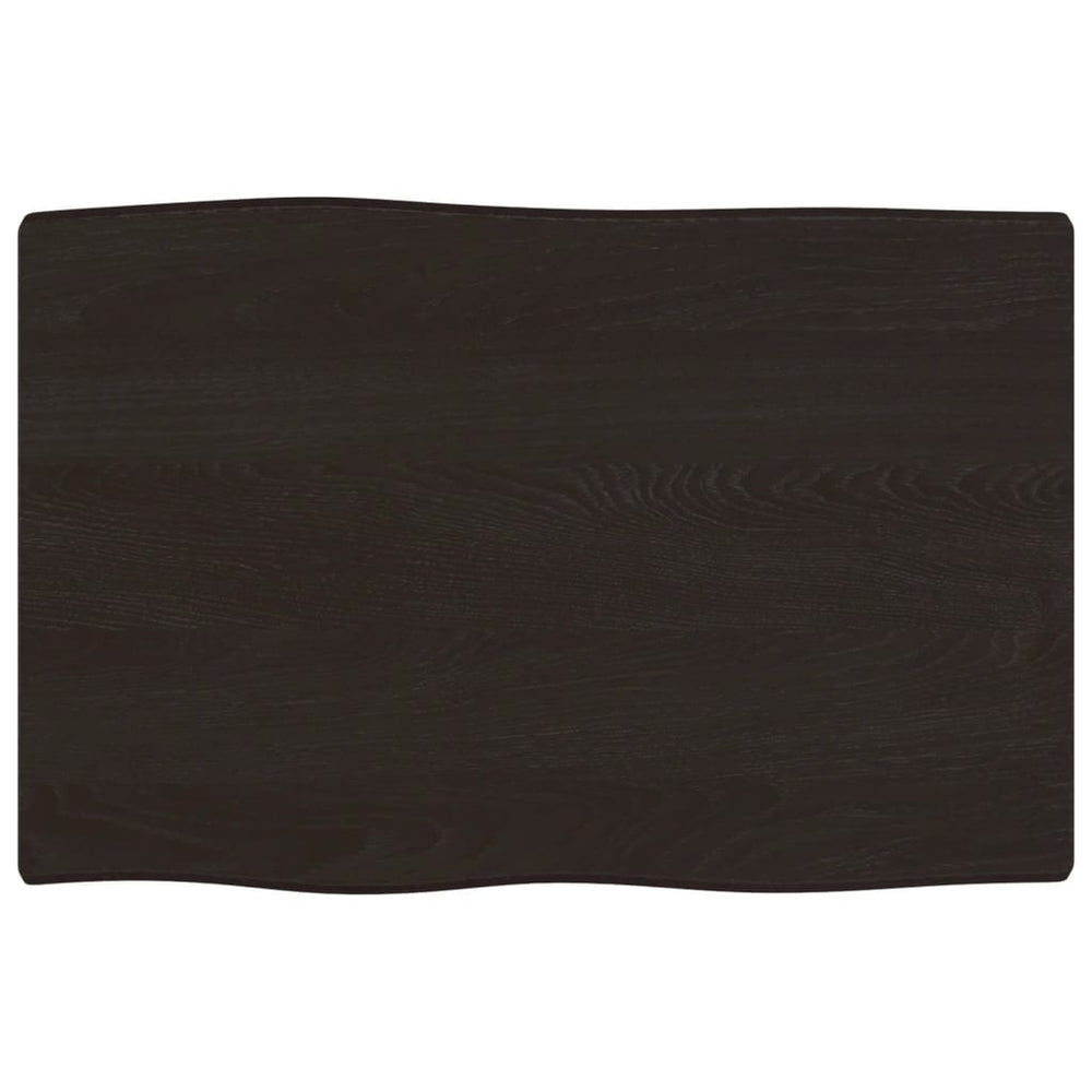 vidaXL Table Top 60x40x2 cm Solid Oak Treated Live Edge