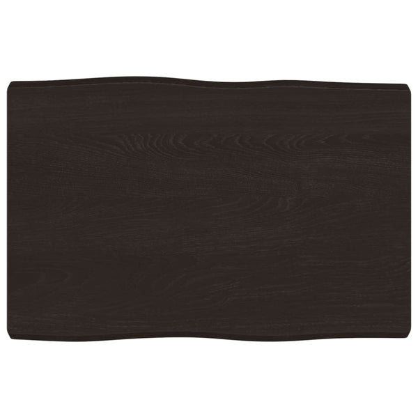 Massivholz Tischplatte 60x40 cm Baumkante