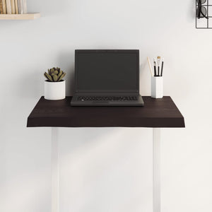 Massivholz Tischplatte 60x40 cm Baumkante