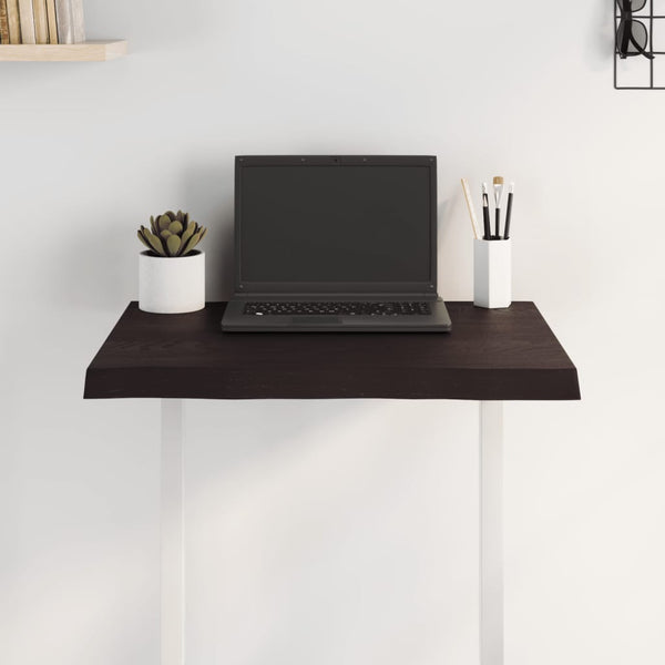 Massivholz Tischplatte 60x40 cm Baumkante