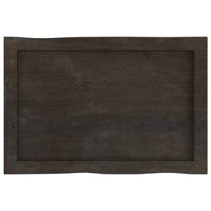 Massivholz Tischplatte 60x40 cm Baumkante