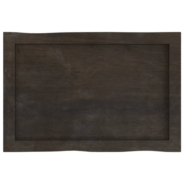 Massivholz Tischplatte 60x40 cm Baumkante