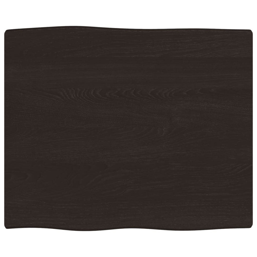 vidaXL Tabletop 60x50x2 cm Solid Oak Treated Live Edge