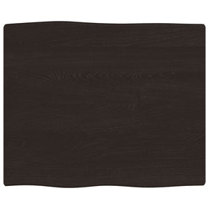 Eichen Tischplatte 60x50 cm Massivholz Baumkante