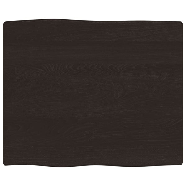 Eichen Tischplatte 60x50 cm Massivholz Baumkante