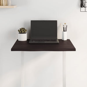 Eichen Tischplatte 60x50 cm Massivholz Baumkante