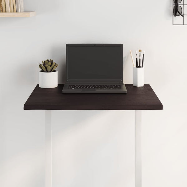Eichen Tischplatte 60x50 cm Massivholz Baumkante