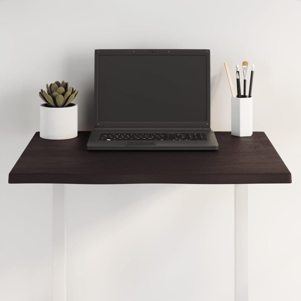 vidaXL Tabletop 60x50x2 cm Solid Oak Treated Live Edge