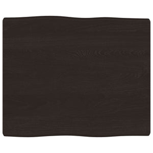 Massivholz Tischplatte 60x50 cm Baumkante