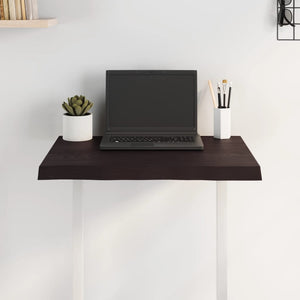 Massivholz Tischplatte 60x50 cm Baumkante