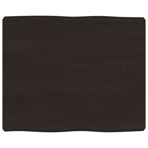 Massivholz Tischplatte Eiche Baumkante 60x50 cm