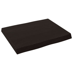 Massivholz Tischplatte Eiche Baumkante 60x50 cm