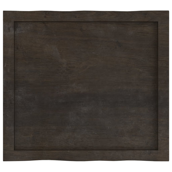 Massivholz Tischplatte Eiche Baumkante 60x50 cm